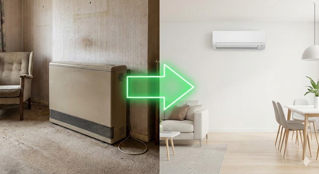 Bye-bye Nachtspeicher: So tauschen Sie Ihre Stromheizung in nur einem Tag gegen eine Luft-Luft-Wärmepumpe: Bye-bye Nachtspeicher: So tauschen Sie Ihre Stromheizung in nur einem Tag gegen eine Luft-Luft-Wärmepumpe: