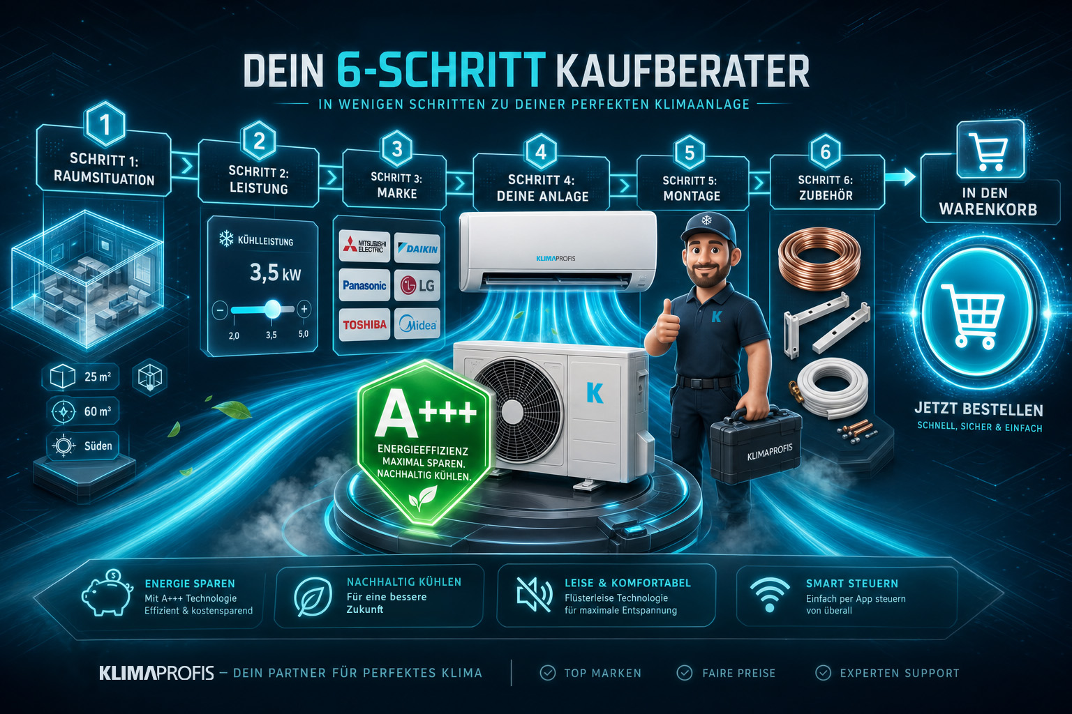 Klimaprofis Kaufberater V3: Von der Auswahl bis zur Bestellung – alles in einem System Klimaprofis Kaufberater V3: Von der Auswahl bis zur Bestellung – alles in einem System
